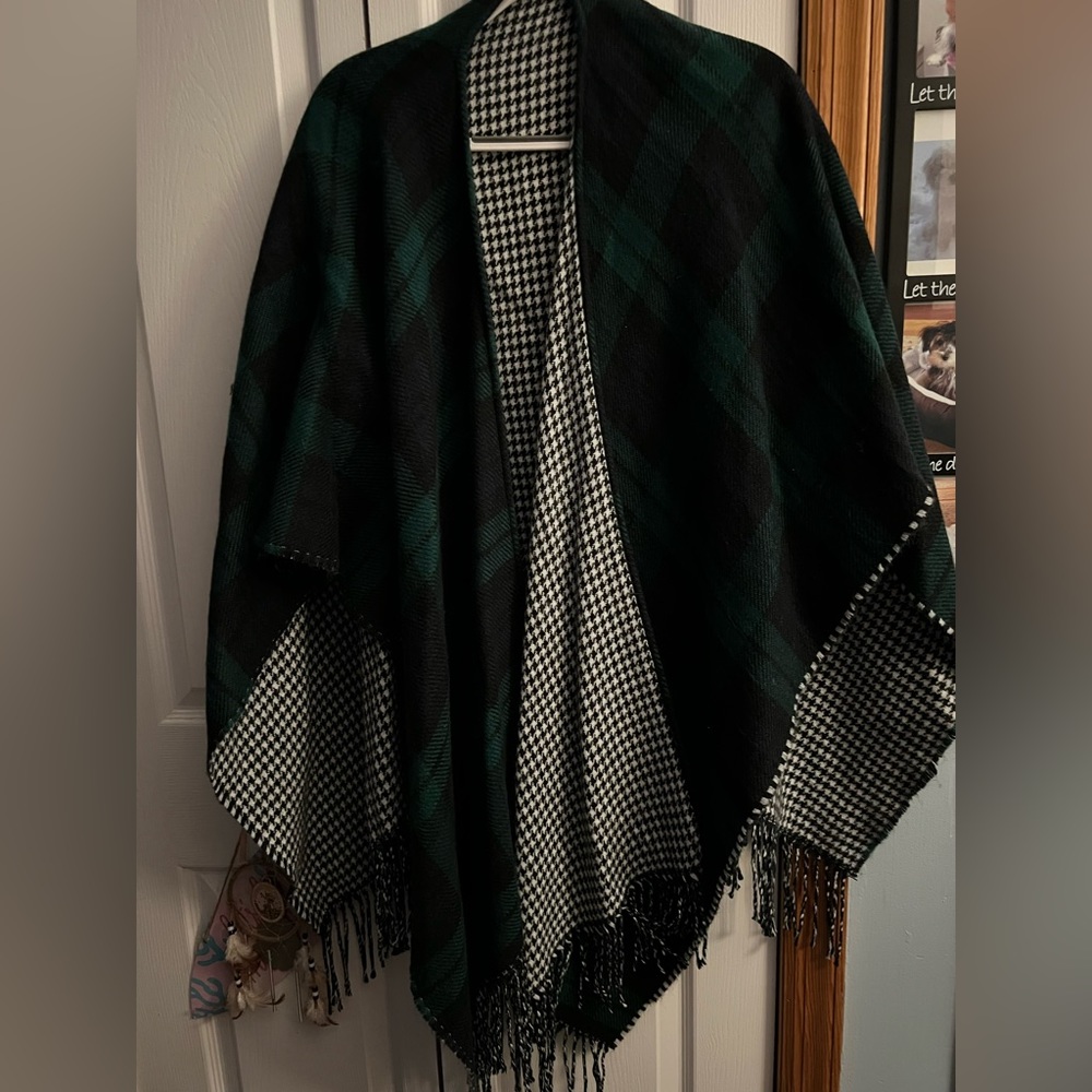 Black and Green checkered shawl